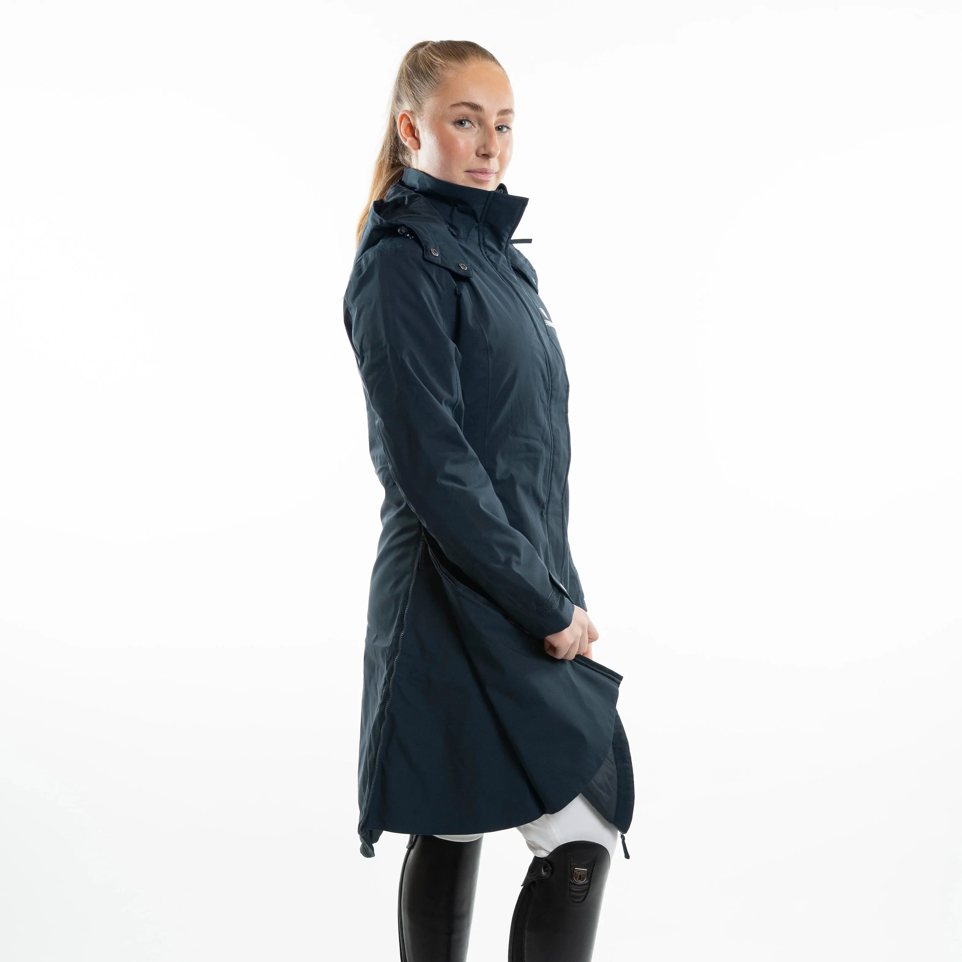 EQUIDRY Women's Bronte Riding Coat with Removable Hood - Image 2