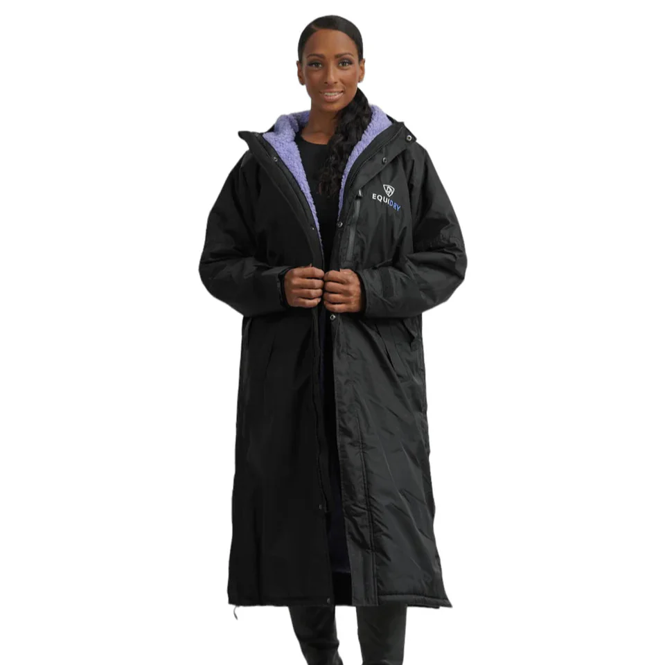 EQUIDRY Women's Thick Fleece Evolution Fixed Hood - Black Forest/Black - Image 18