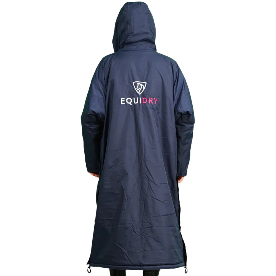 EQUIDRY Women's Thick Fleece Evolution Fixed Hood - Navy/Blue - Image 19