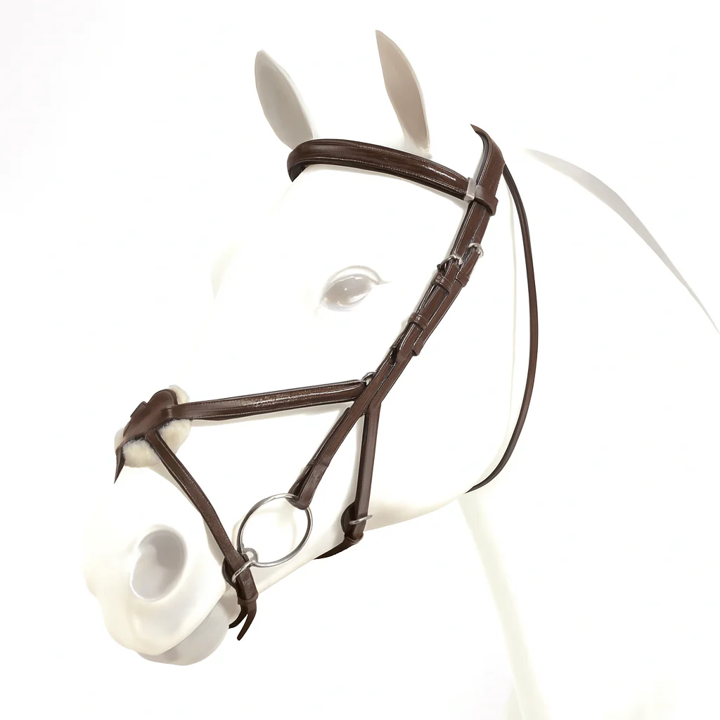 Equipe Emporio Figure 8 Padded Bridle with Brass Fittings - No Reins