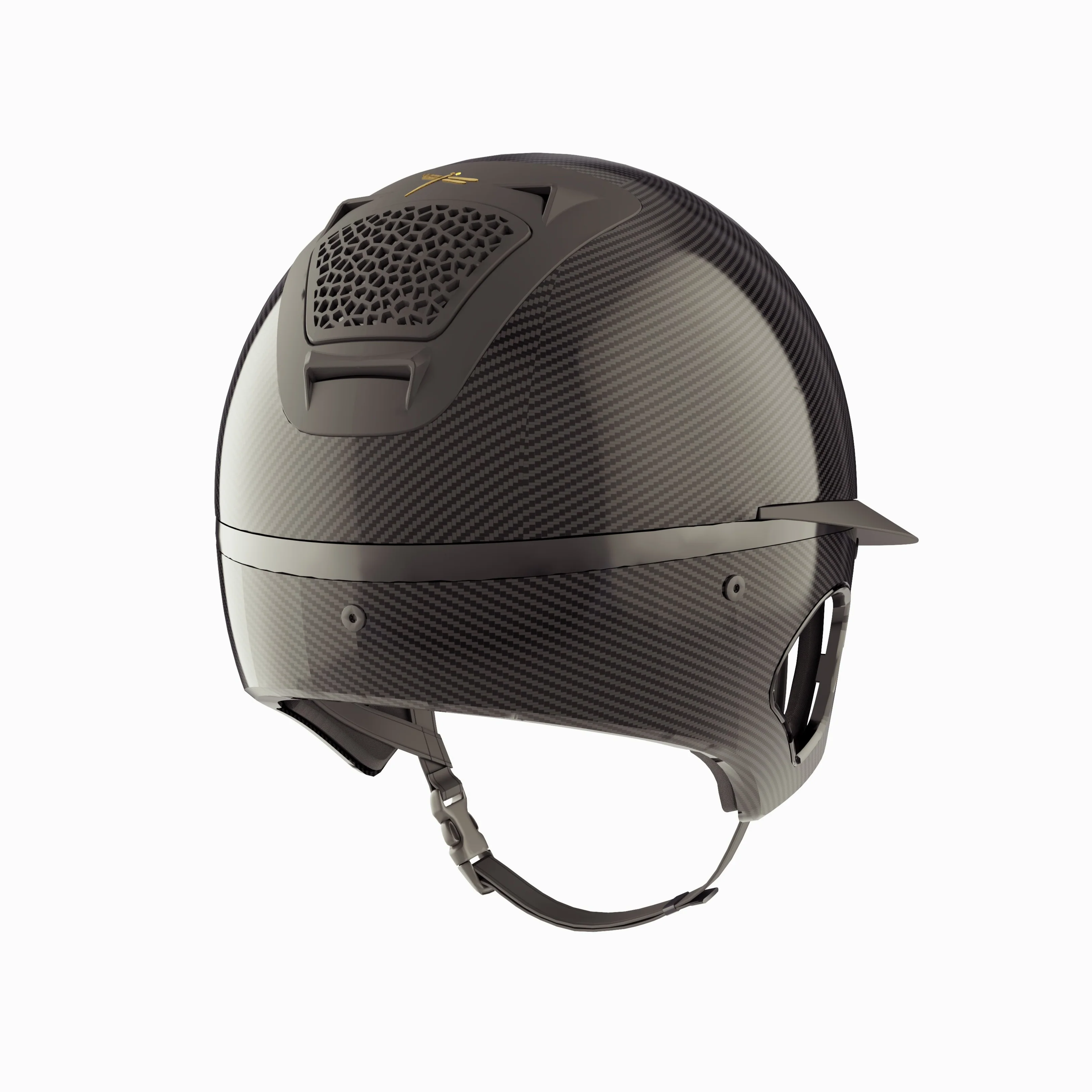 Freejump Voronoi Carbon Black Full Protection Wide Visor Riding Hat - Image 2