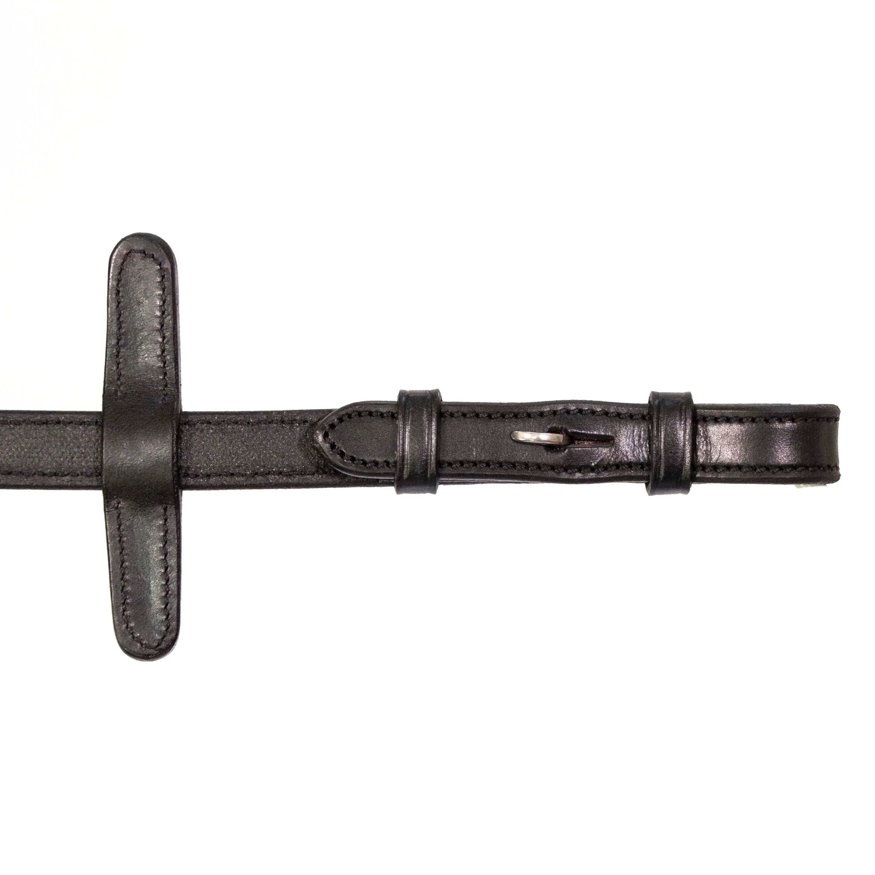 Henry James Smooth Eventer Hybrid Rubber Reins With Leather Stoppers - Image 4