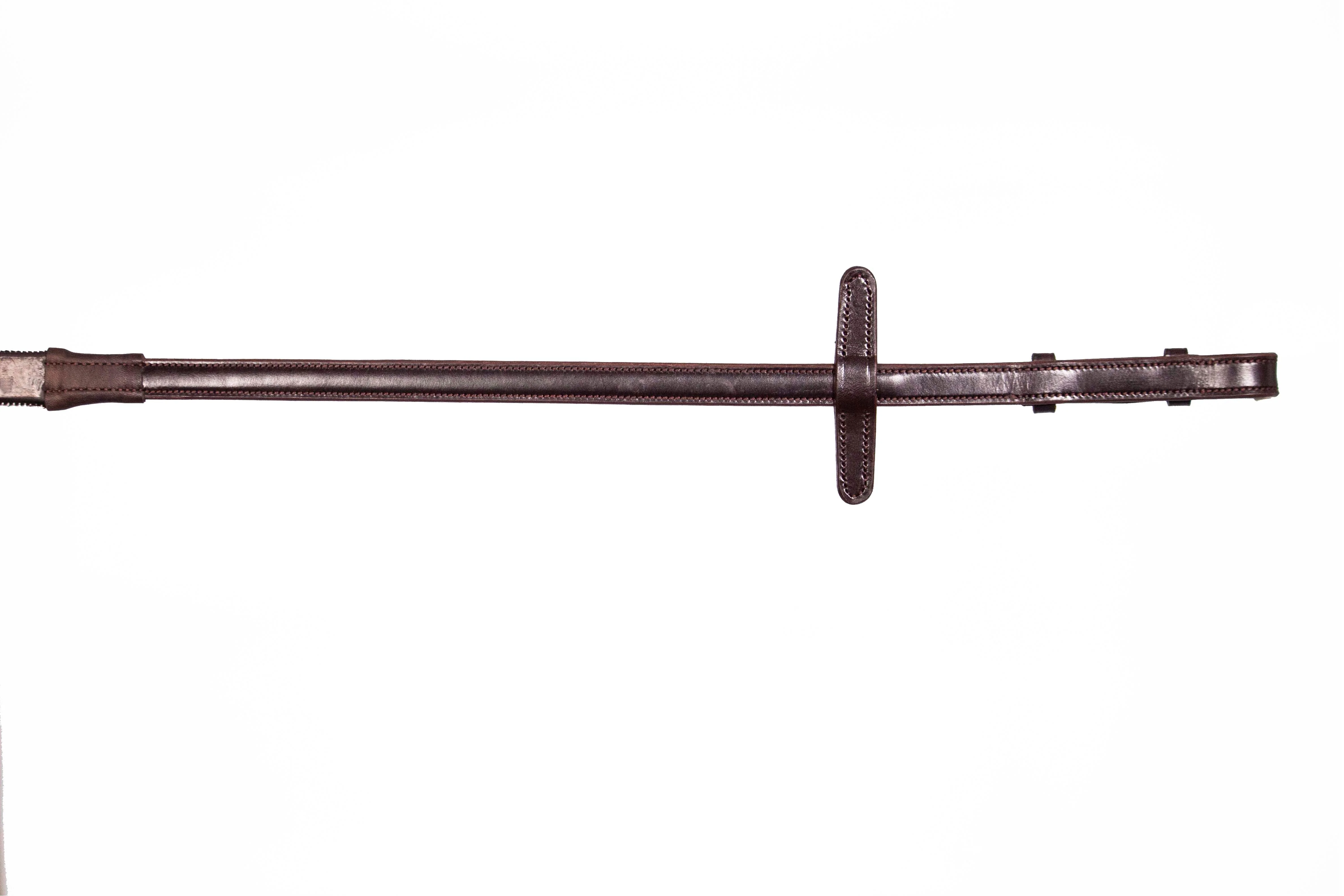 Henry James Smooth Eventer Hybrid Rubber Reins With Leather Stoppers - Image 7