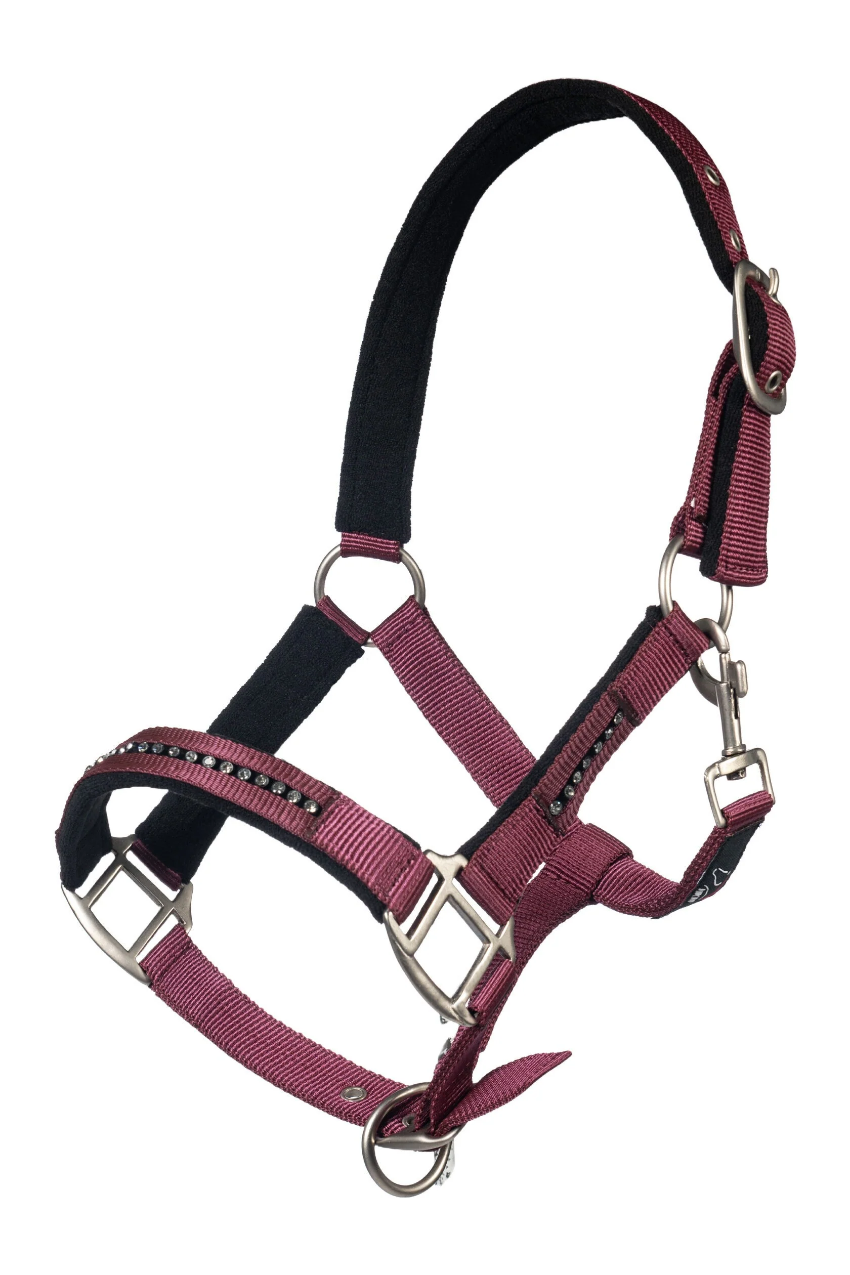 HKM Head Collar Set With Snap Hook -Crystal- Soft Padded - Image 2
