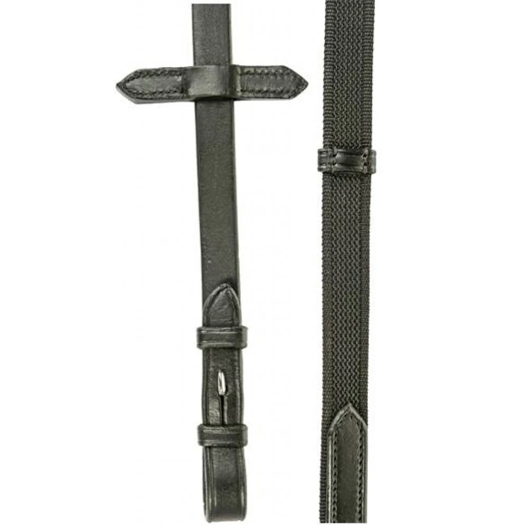 HKM Reins Interwoven with Rubber - Image 2