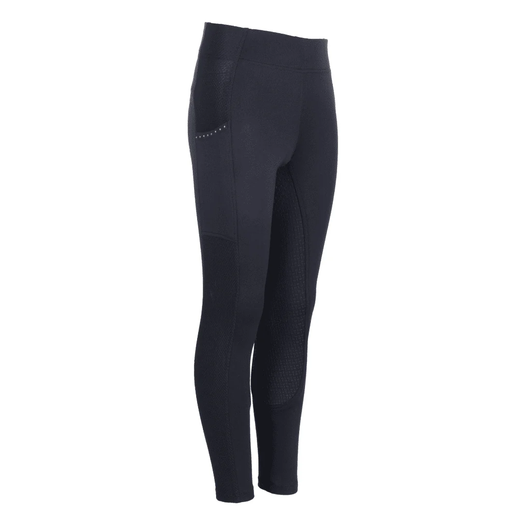 HKM Mesh Style Silicone Full Seat Riding Leggings - Image 8