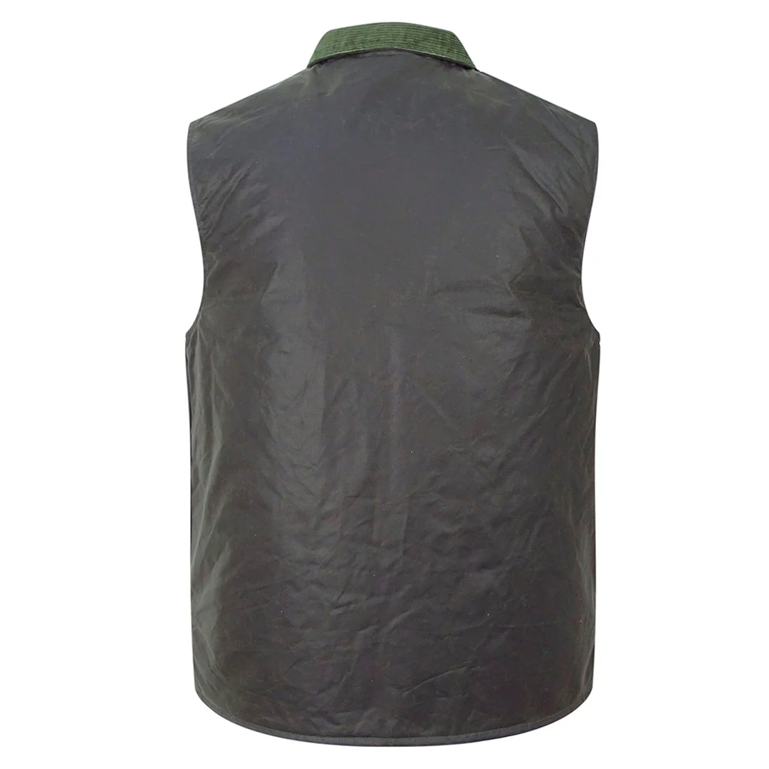 Hoggs of Fife Men's Padded Waxed Waistcoat - Image 4