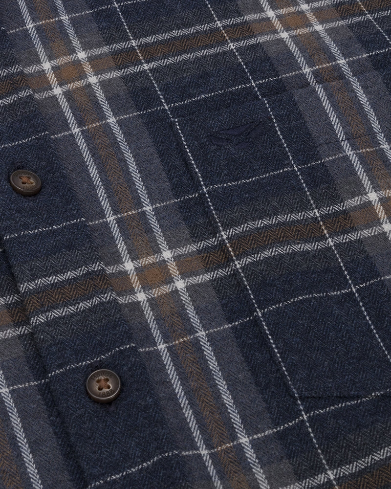 Hoggs of Fife Pitlessie Button Down Flannel Shirt - Image 3