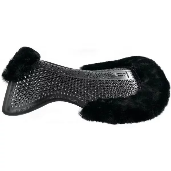 Horsena Regular Dressage Gel Pad with Rolled Edge Real Sheepskin
