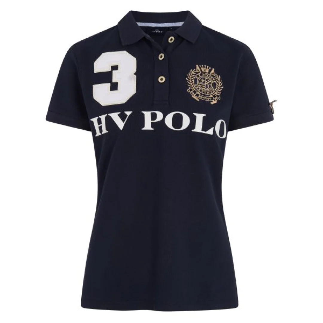 HV Polo Favouritas EQ Blue Short Sleeve Polo Shirt - Image 4