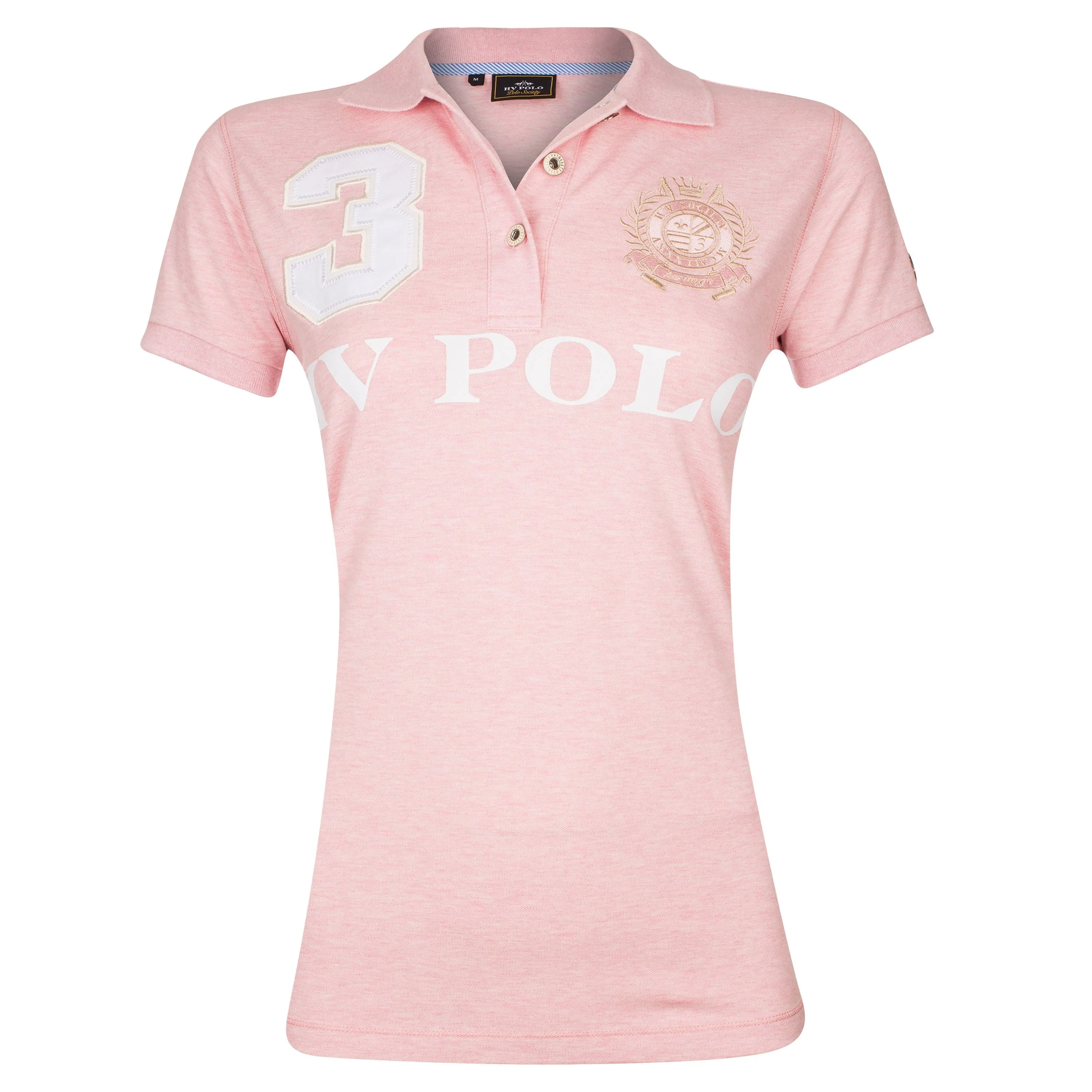HV Polo Favouritas EQ Pink Short Sleeve Polo Shirt - Image 4