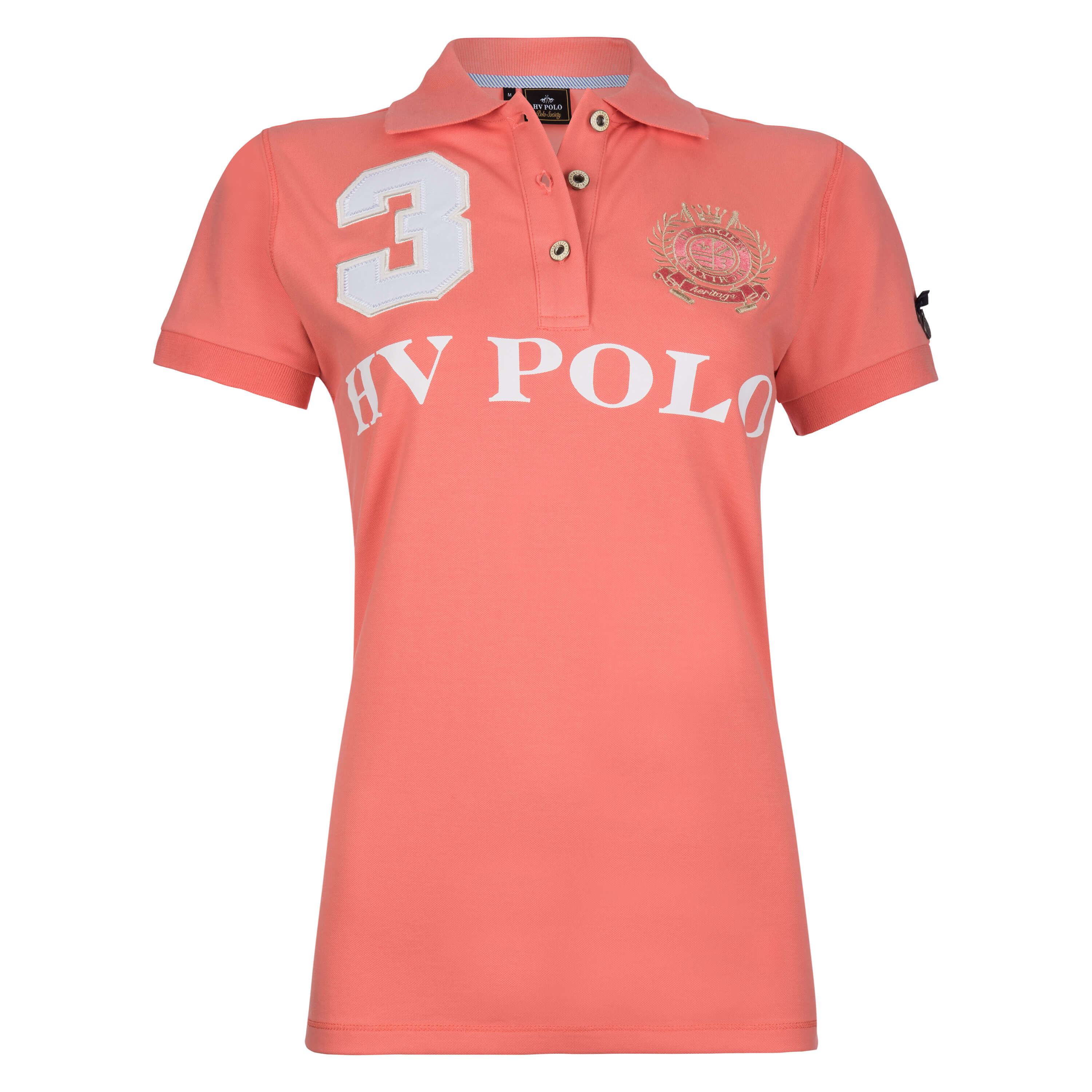 HV Polo Favouritas EQ Pink Short Sleeve Polo Shirt - Image 5