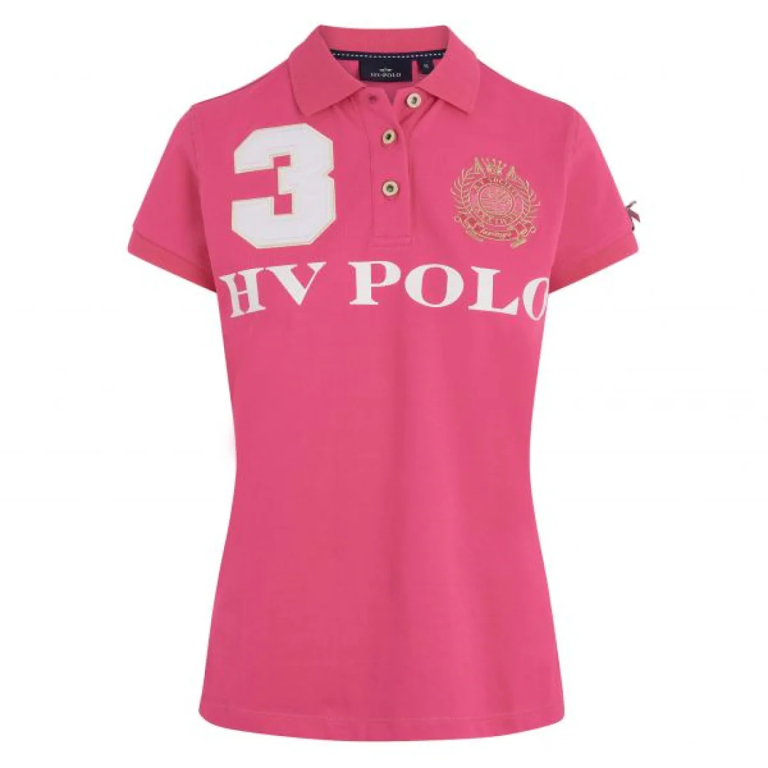 HV Polo Favouritas EQ Pink Short Sleeve Polo Shirt - Image 6