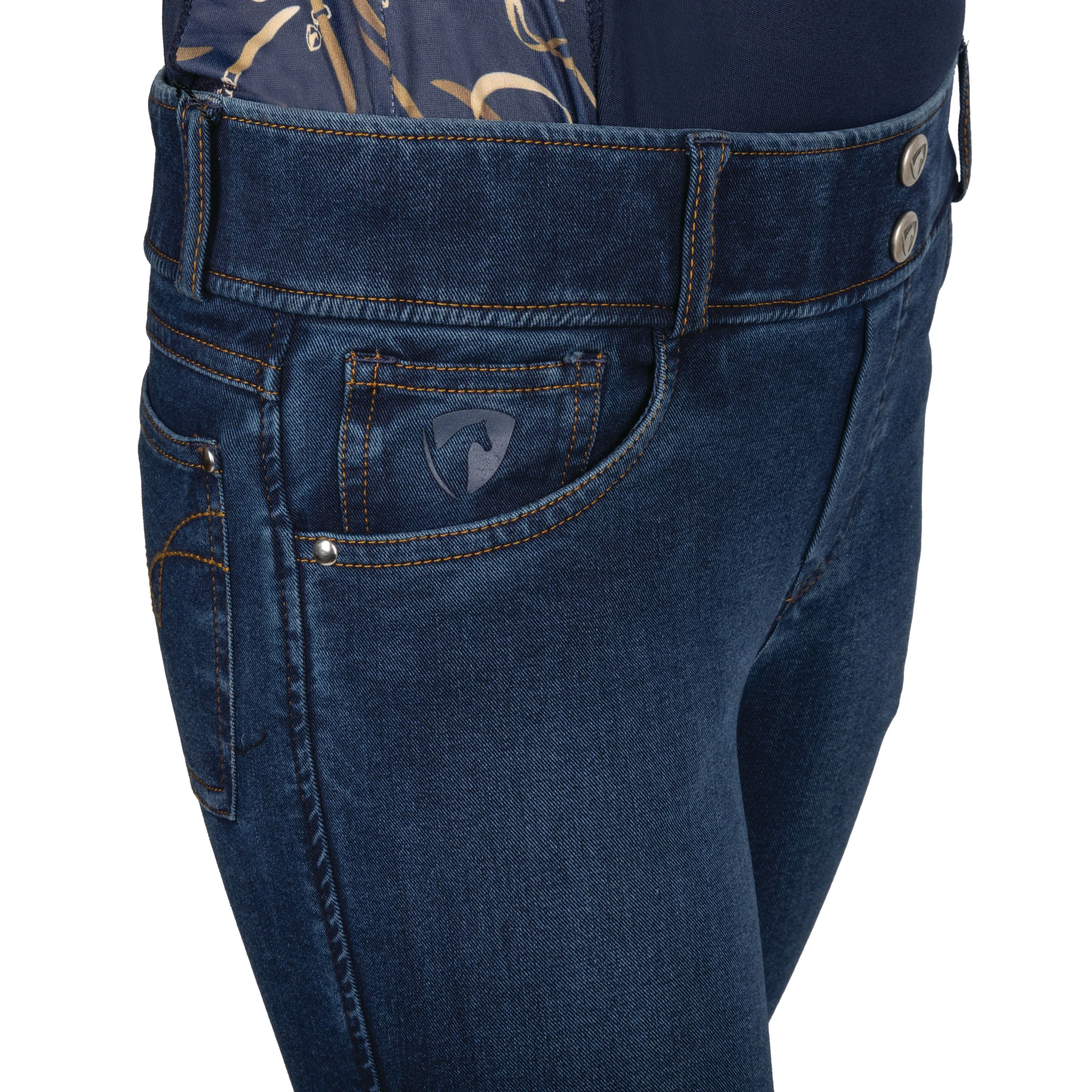 Hy Equestrian Elevate Mizs Style Denim Breeches - Image 6