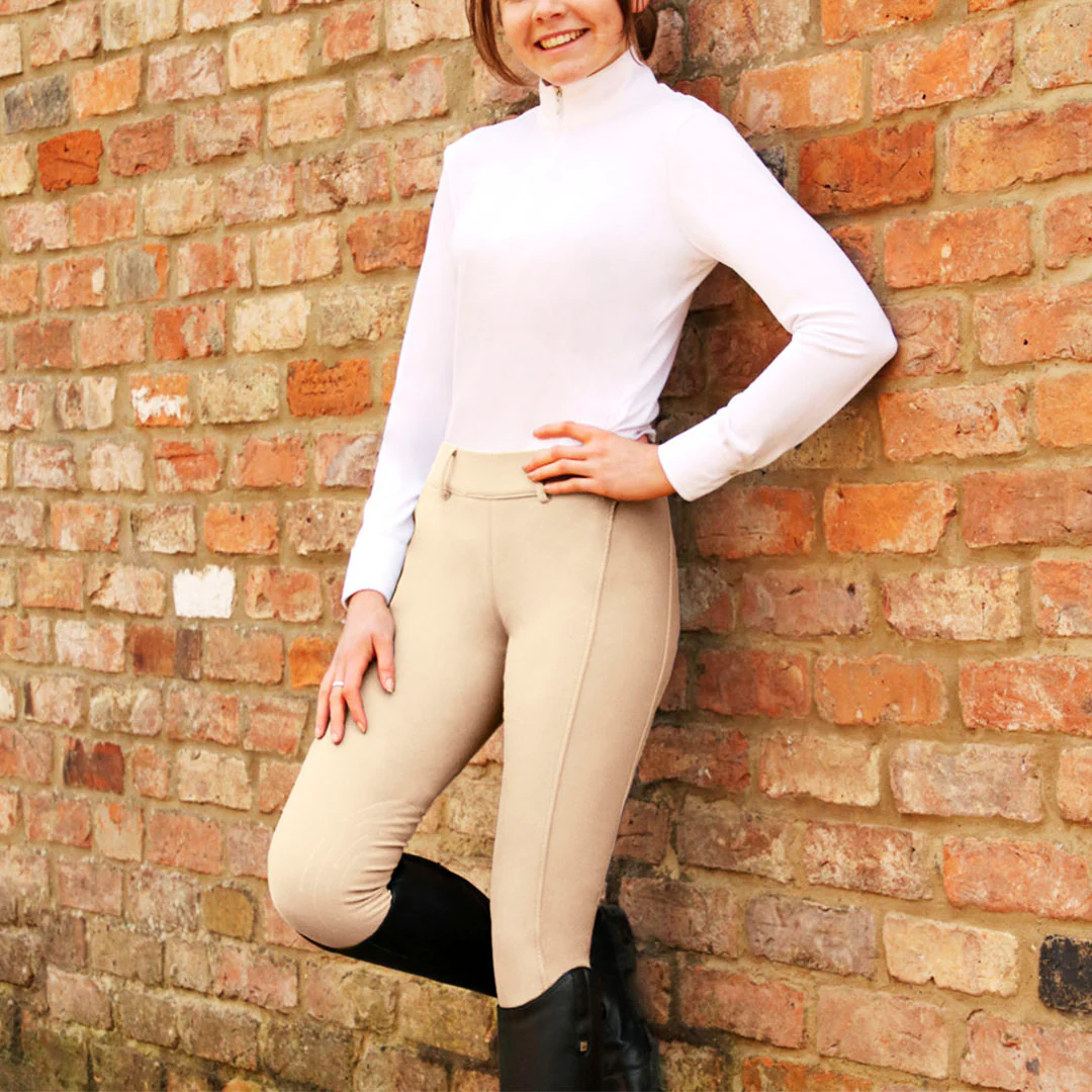 Hy Equestrian Glacial Ladies Softshell Knee Grip Riding Tights - Image 2