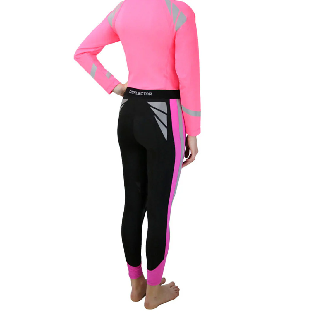 Hy Equestrian Children's Reflector Riding Tights - Image 2