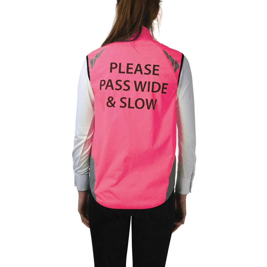 Hy Equestrian Pass Wide and Slow Ladies Reflector Gilet - Image 3