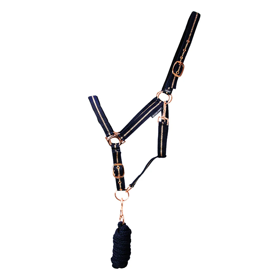 Hy Equestrian Rose Glitter Head Collar & Lead Rope Set - Image 3
