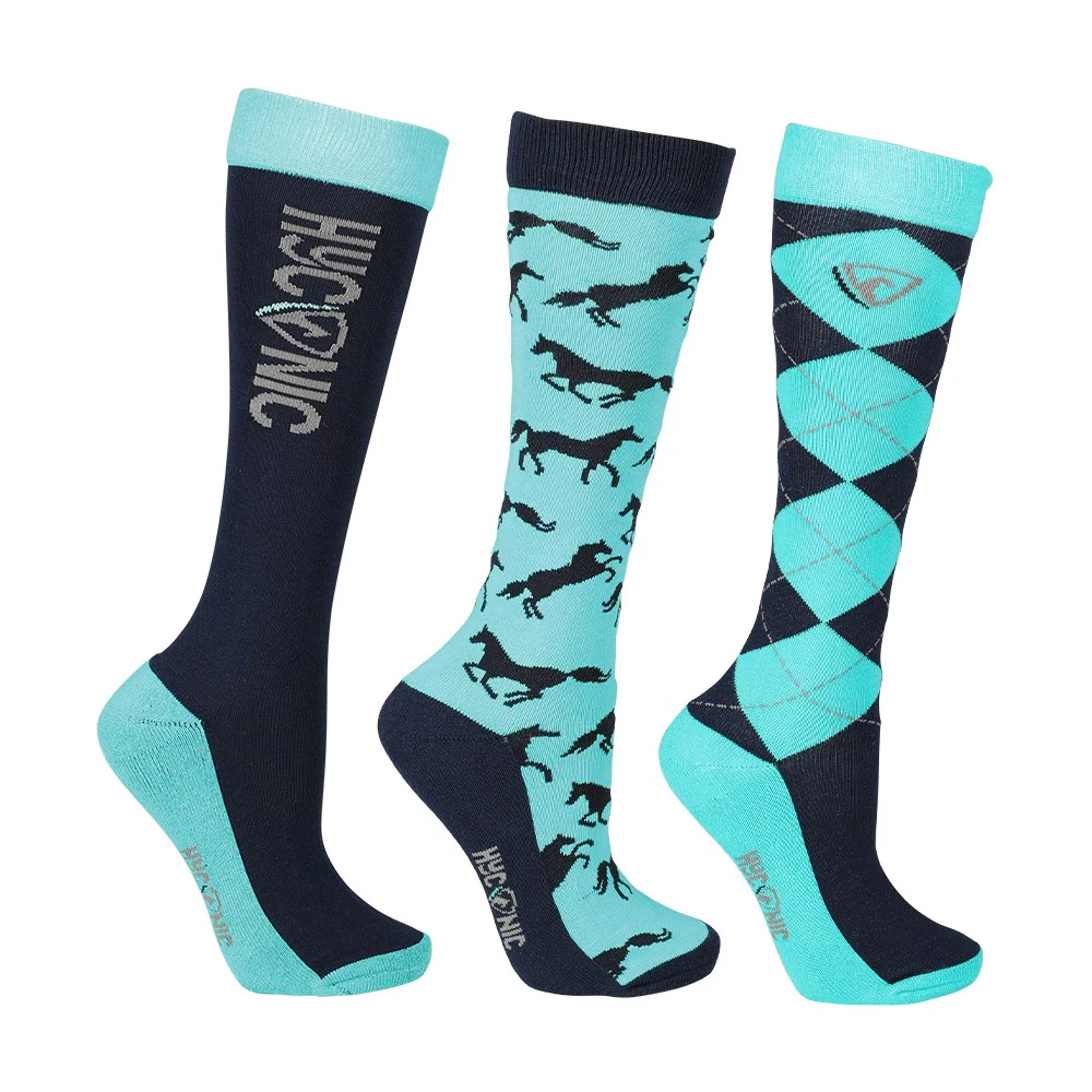 HYCONIC Pattern Socks by Hy Equestrian Pack of 3 - Image 3