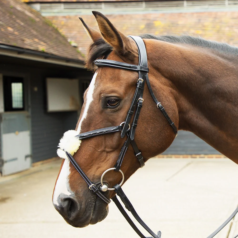 KM Elite Leather Grackle Bridle - Image 2