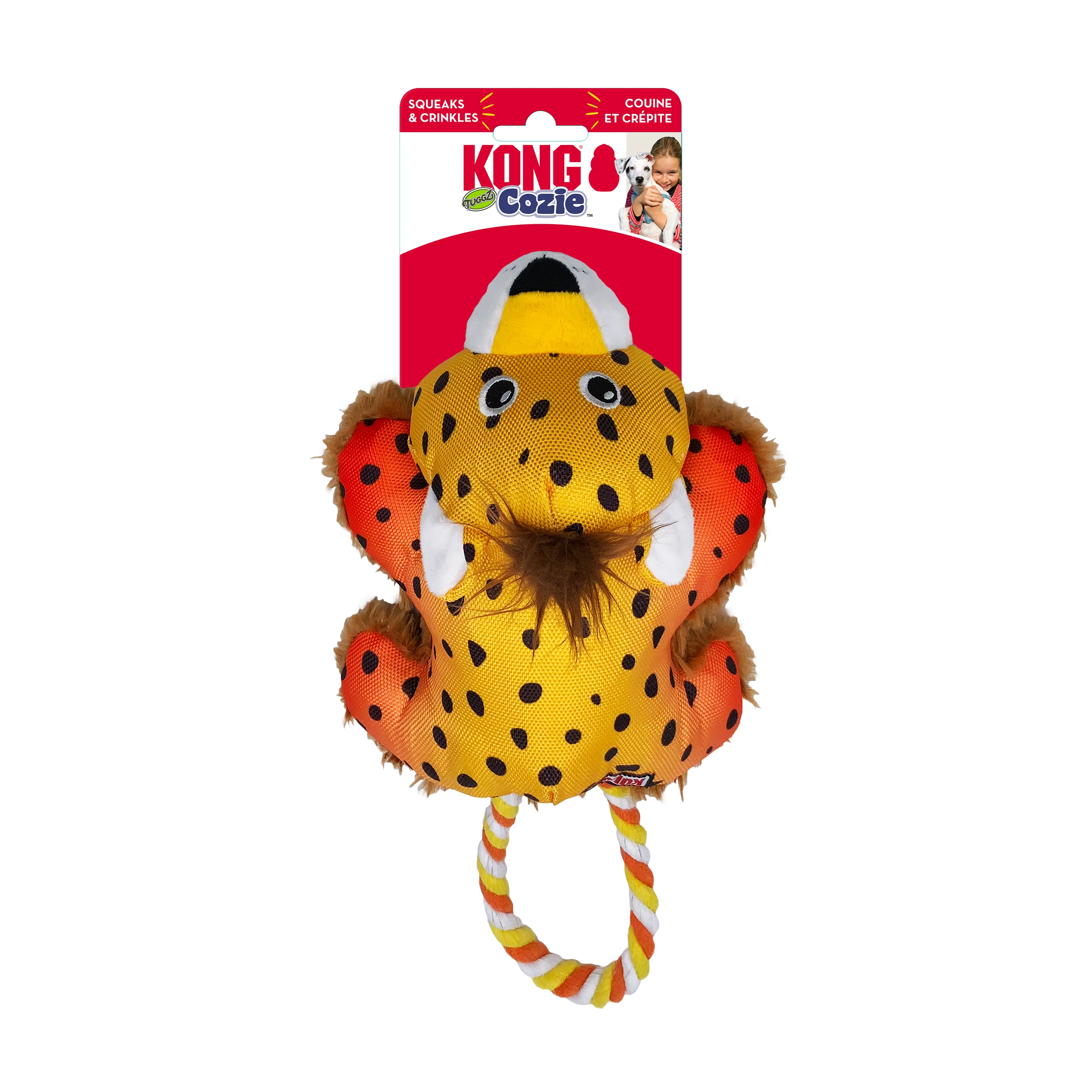 KONG Cozie Tuggz Cheetah