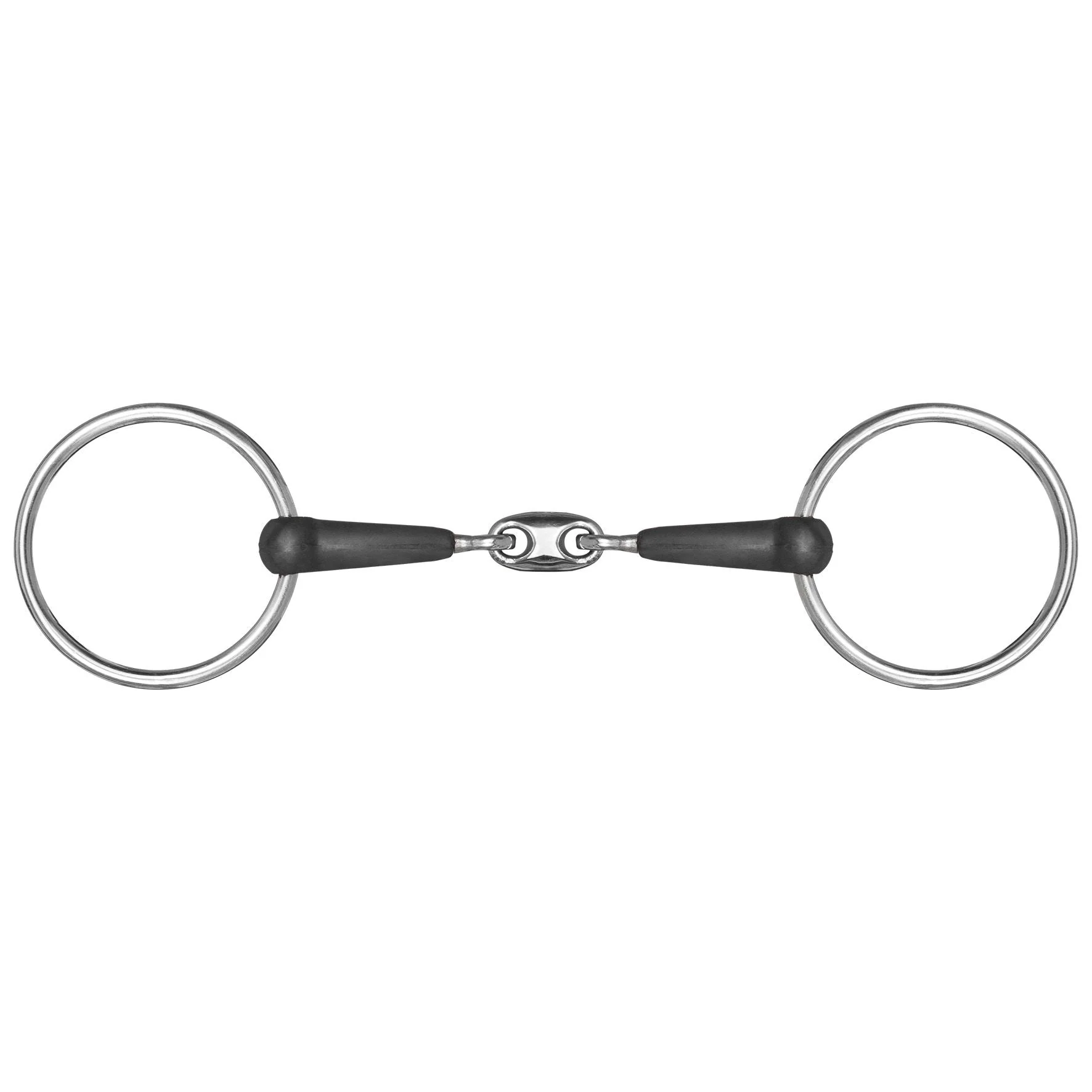 Mackey Double Jointed Rubber Snaffle Bit