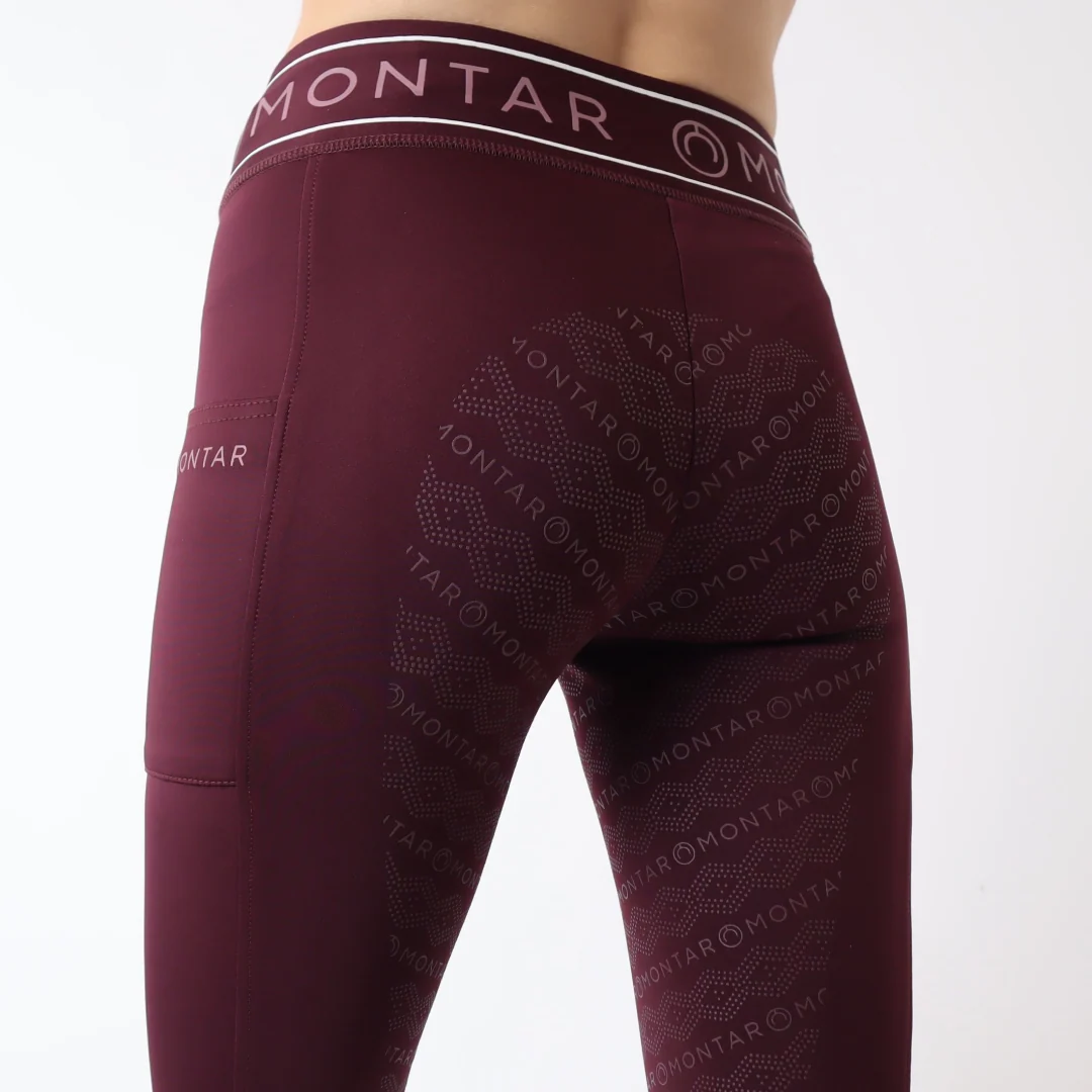 Montar Malani Ladies Viv Logo Tape Details Full Grip Riding Tights - Image 3