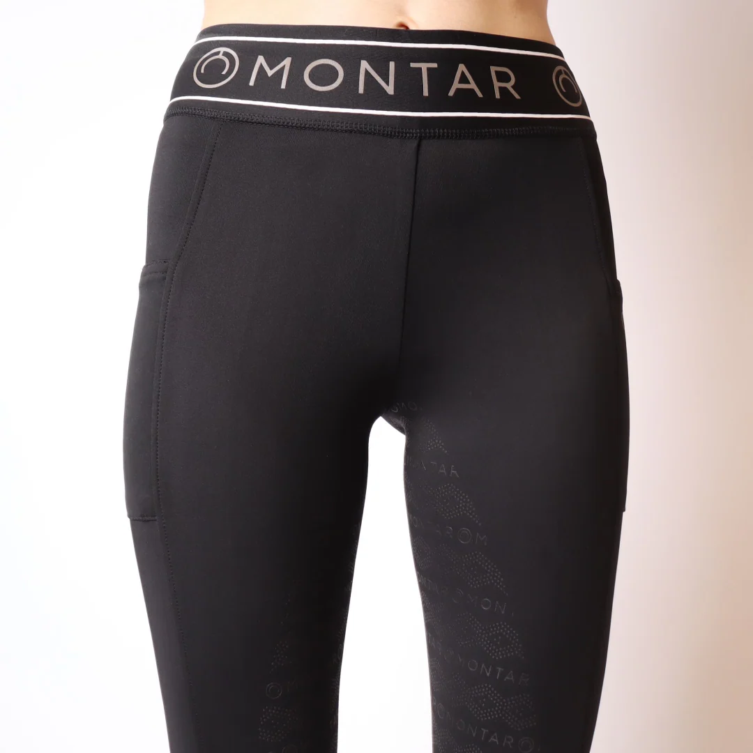 Montar Malani Ladies Viv Logo Tape Details Full Grip Riding Tights - Image 5