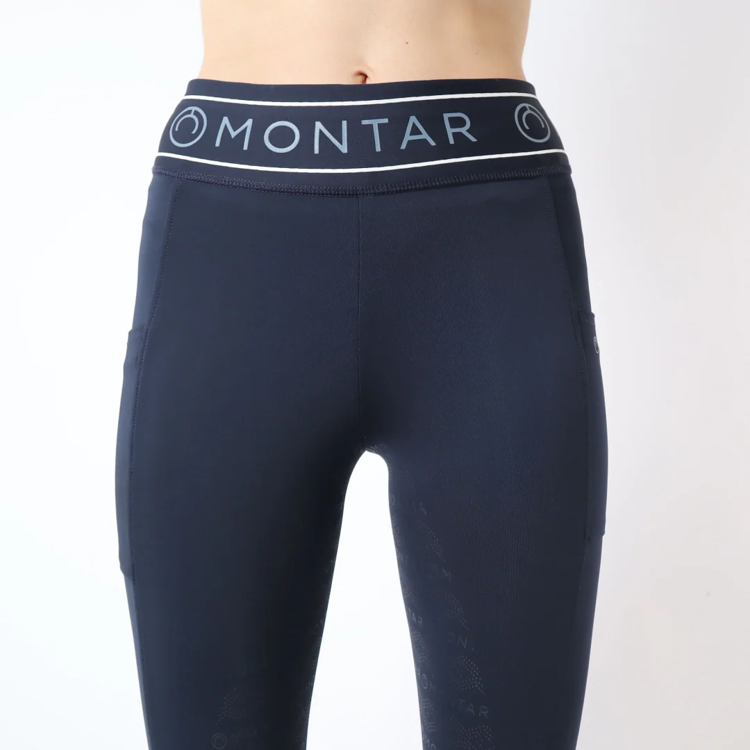 Montar Malani Ladies Viv Logo Tape Details Full Grip Riding Tights - Image 9