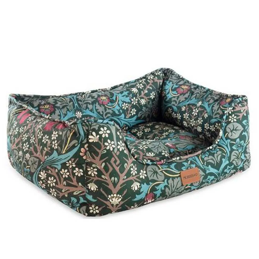 Morris & Co Blackthorn Print Square Bed - Image 2