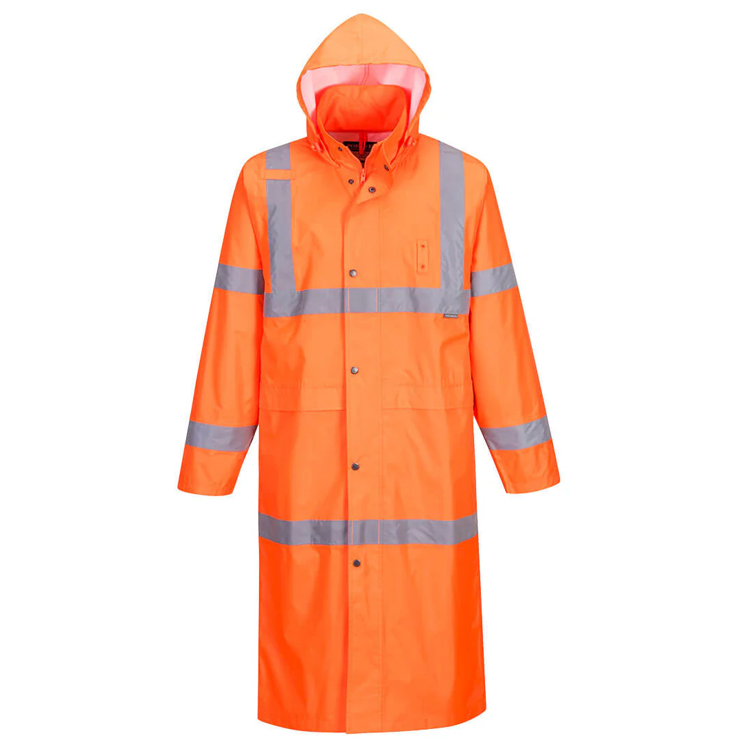 Portwest Hi-Vis Rain Coat 122cm - Image 4