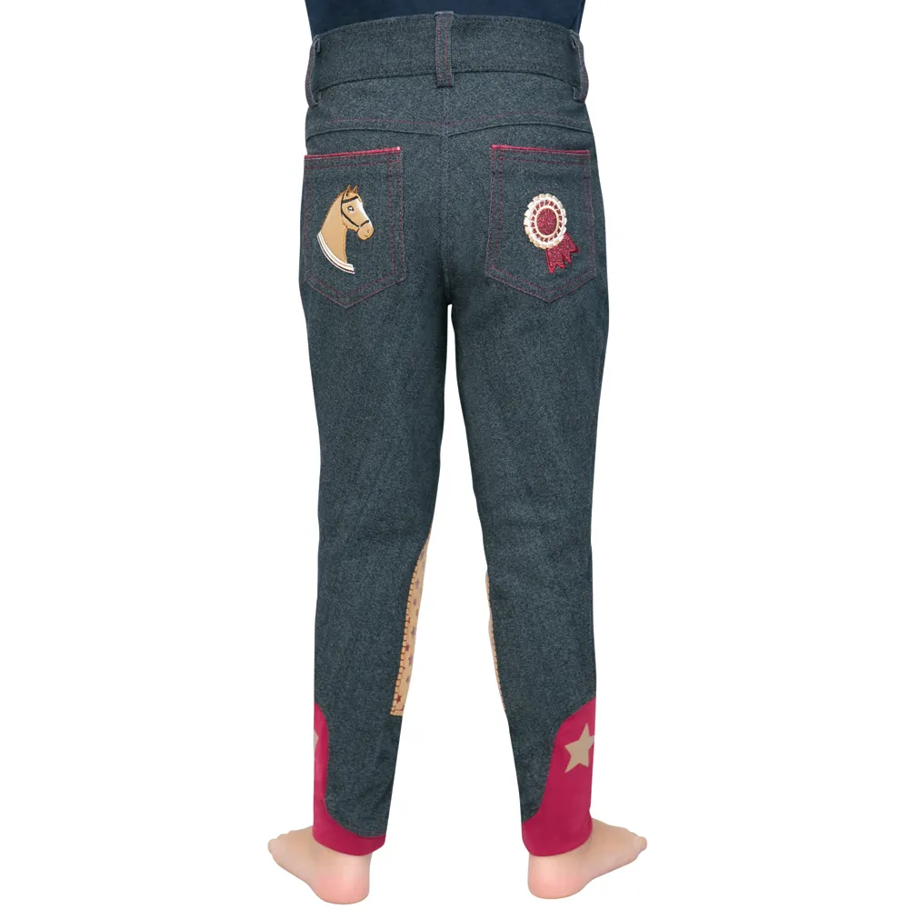 Riding Star Collection Denim Jodhpurs by Little Rider - Image 2