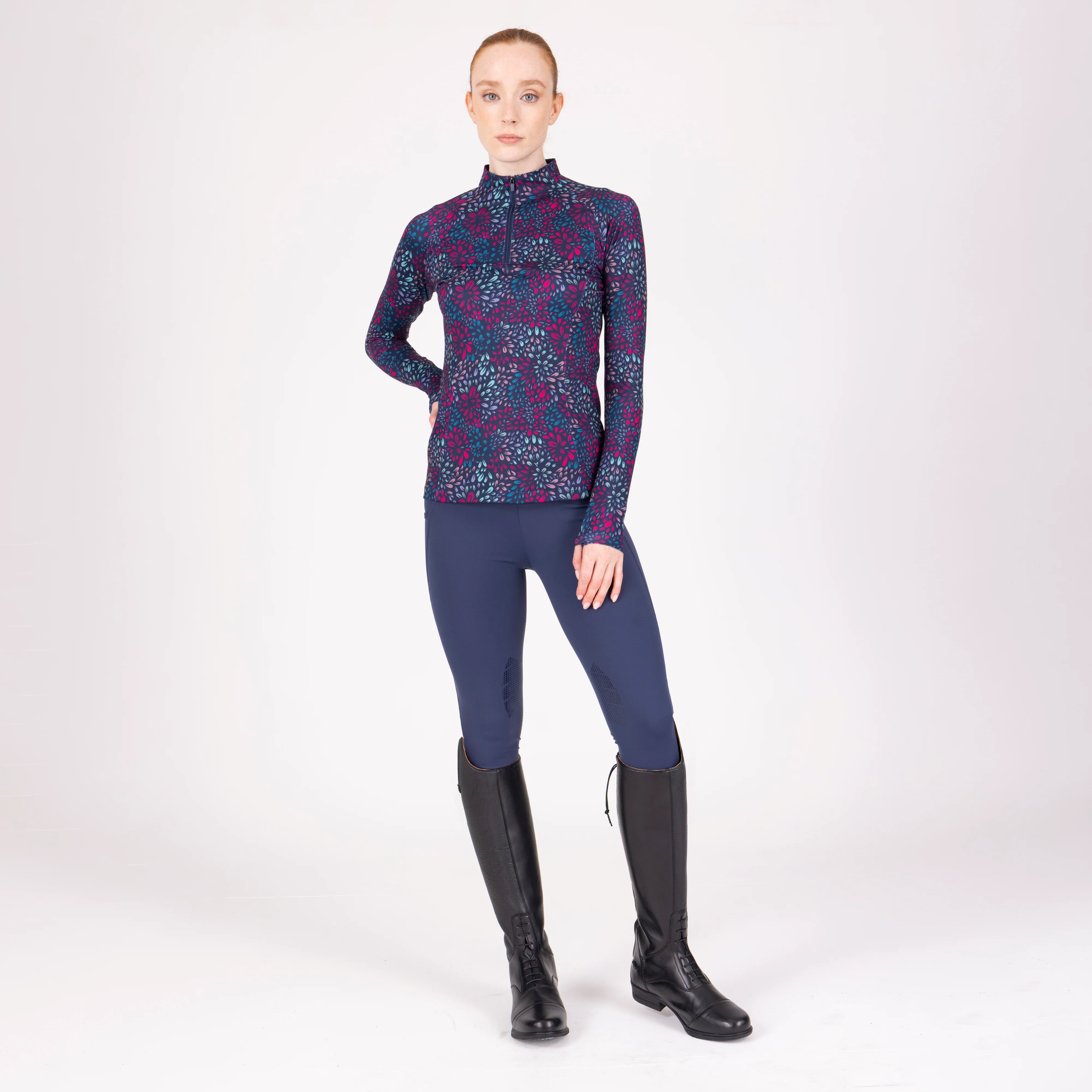 Shires Aubrion Ladies React Rythm Riding Tights - Image 44