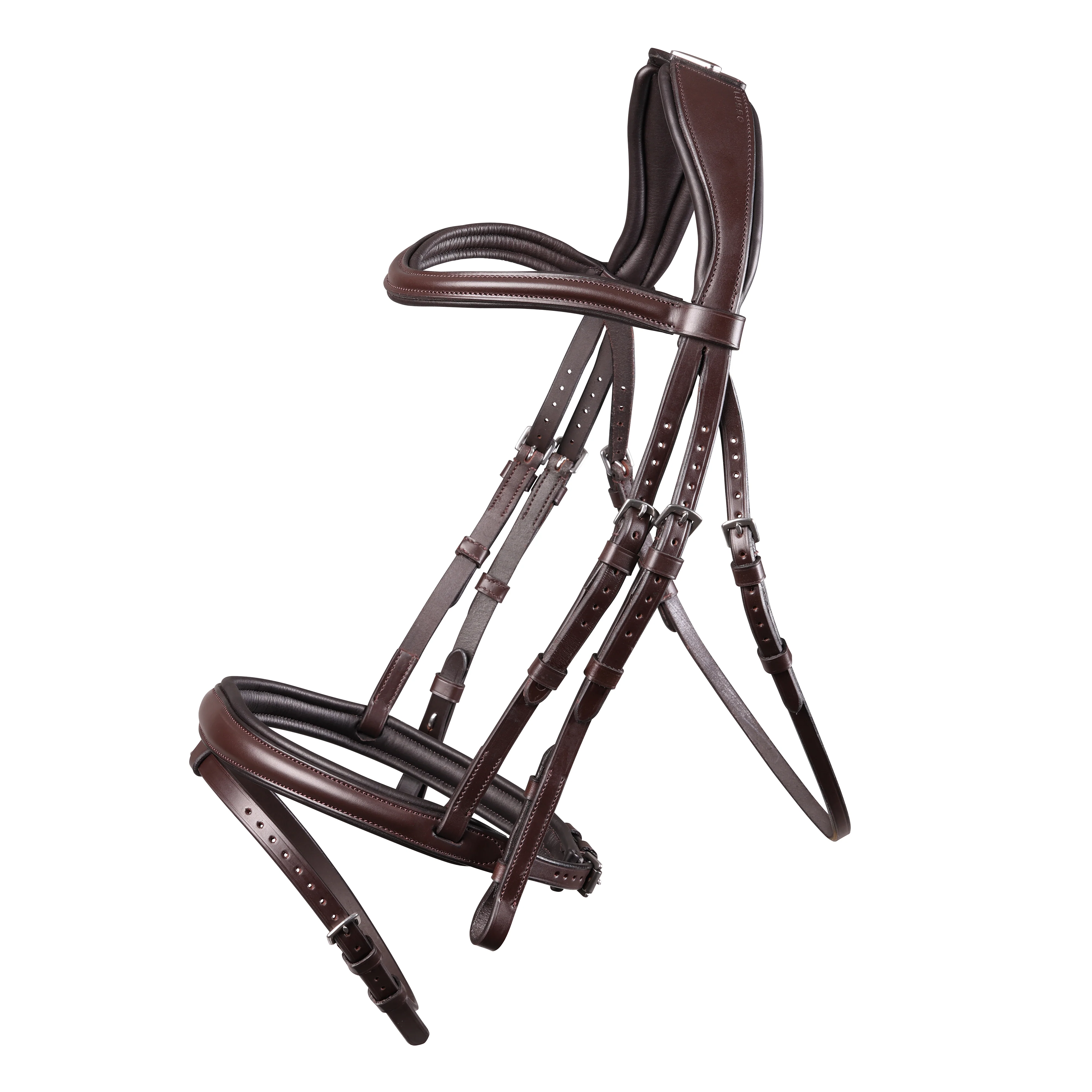 Shires Lusso Padded Raised Flash Bridle - Image 4