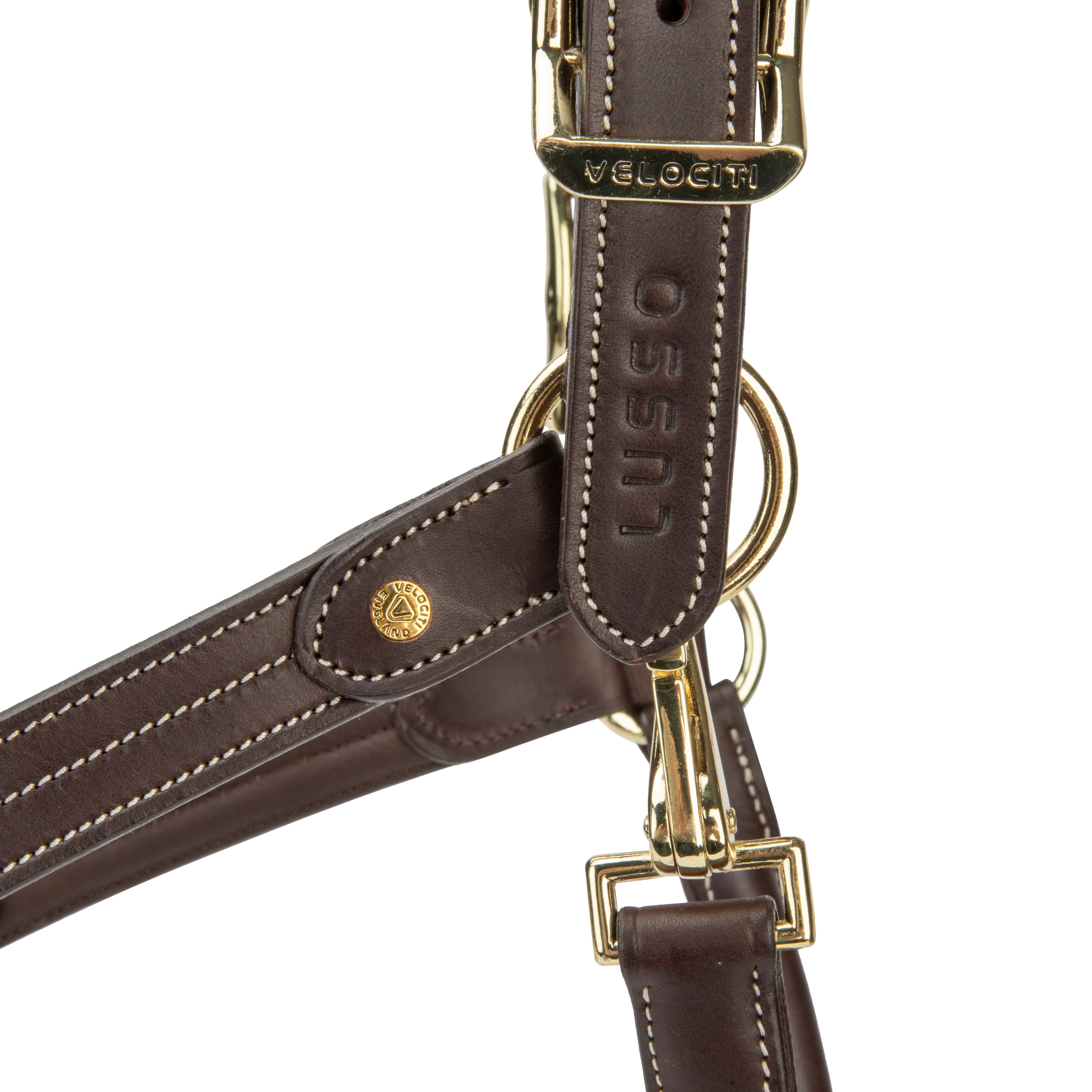 Shires Velociti Lusso Girona Leather Headcollar - Image 18